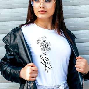 Botanical Floral Alive Women's White T-Shirt