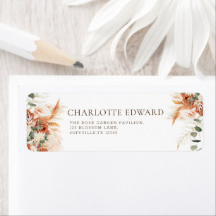 Botanical Floral Bridal Shower Return Address