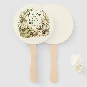 Botanical Floral Cottagecore Inspirational Design Hand Fan
