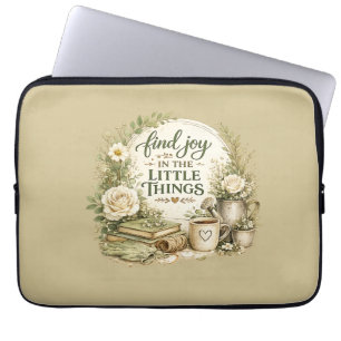 Botanical Floral Cottagecore Inspirational Design Laptop Sleeve