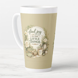 Botanical Floral Cottagecore Inspirational Design Latte Mug