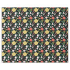 Botanical Floral Festive Garden Pattern Black