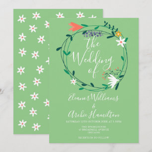 Botanical Floral Garland Wedding Invitation