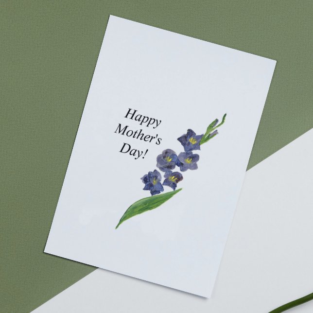 Botanical Floral Greeting Mother's Day Lily Card (Creator Uploaded)