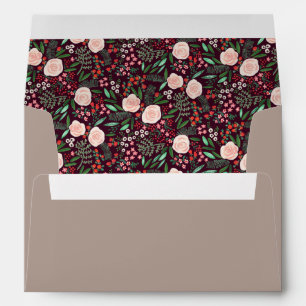 Botanical Floral Pattern Christmas Holiday  Envelope