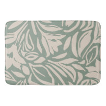Botanical Floral Pattern in Sage and Cream