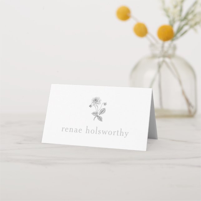 Botanical Floral Place Cards (Front)