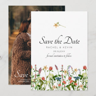 Botanical Floral Save The Date Invitation