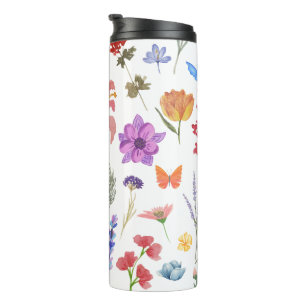 Botanical Floral Thermal Tumbler