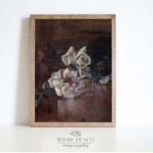 Botanical floral vintage painting Poster