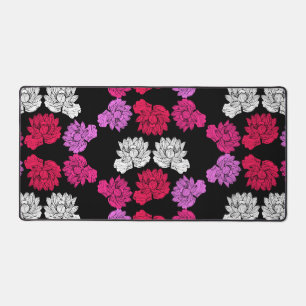 Botanical Floral Water lily  Desk Mat