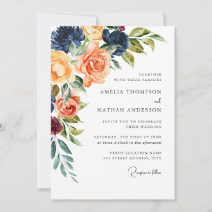 Botanical Floral Wedding Invitation