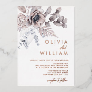 Botanical Floral Winter Christmas Holiday Wedding