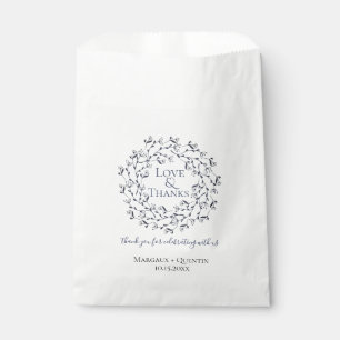 Botanical Floral Wreath Wedding Favour Bag