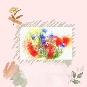 Botanical Flower Bouquet Art Abstract Canvas Print