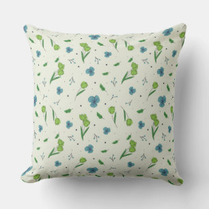 Botanical Flower Floral Pattern 20" x 20" Throw Pillow