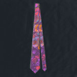 Botanical Flower Illustration Pattern in Purple Tie<br><div class="desc">Add a pop of colour to any outfit with this Bold Colourful Floral Pop Art Pattern Neck Tie.</div>
