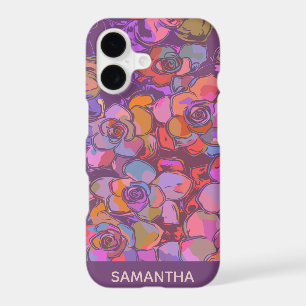 Botanical Flower Purple Floral Art Personalized