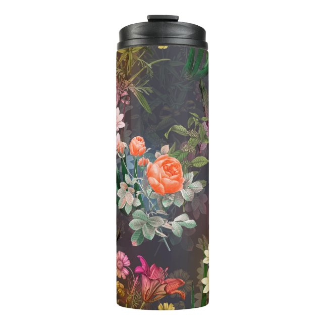 Botanical flower seamless pattern thermal tumbler (Front)