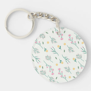 Botanical Flower Spring Floral Acrylic Keychain