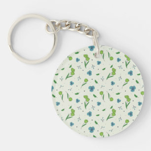 Botanical Flower Spring Floral Acrylic Keychain