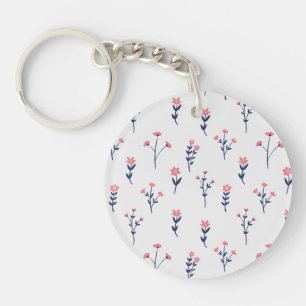 Botanical Flower Spring Floral Acrylic Keychain