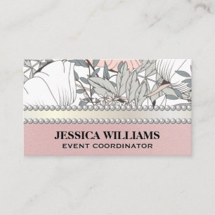 Botanical Flowers Arrangement Pearls Business Card