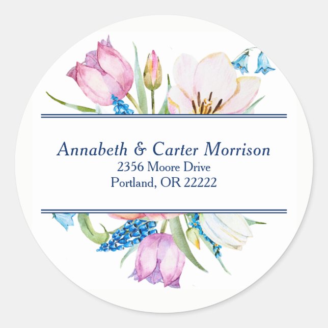 Botanical Flowers Envelope Seal (Front)