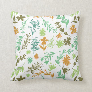 botanical flowers patterned pillow