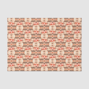 Botanical Flowers Spring Blossom Coral Tissue Paper
