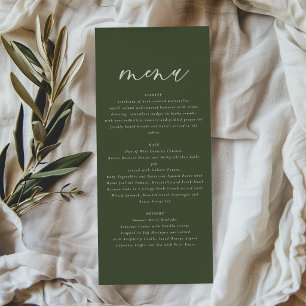 Botanical foliage farmhouse elegant rustic menu