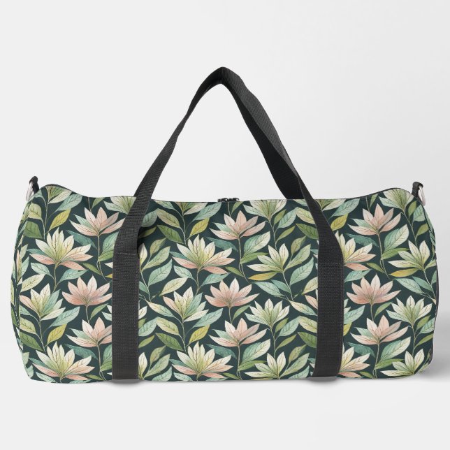 Botanical Foliage Greenery Duffle Bag (Front)