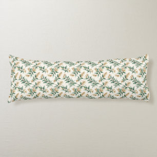 Botanical Foliage Leaves Pattern Body Pillow