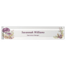 Botanical Forest Personalized Desk Nameplate