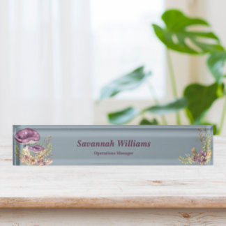 Botanical Forest Personalized Desk Nameplate