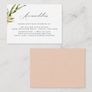 Botanical Forest Wedding Accommodations Enclosure  Card