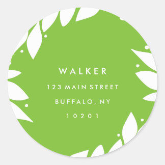 Botanical Frame Holiday Return Address Stickers
