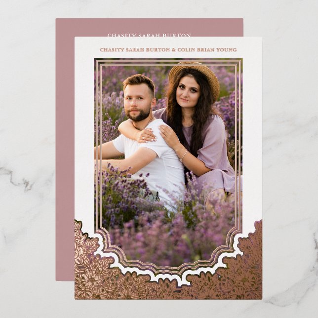 Botanical Frame Photo Wedding Flower & Branches (Front/Back)