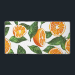 Botanical Fruit Orange Citrus Seamless Desk Mat<br><div class="desc">Juicy orange slices and fresh green leaves arranged in a lively botanical composition.</div>