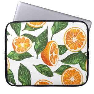 Botanical Fruit Orange Citrus Seamless Laptop Sleeve