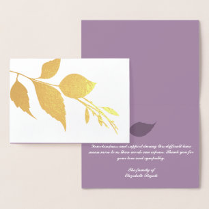 Botanical Funeral Thank You Card