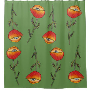 Botanical Funny Art  Shower Curtain