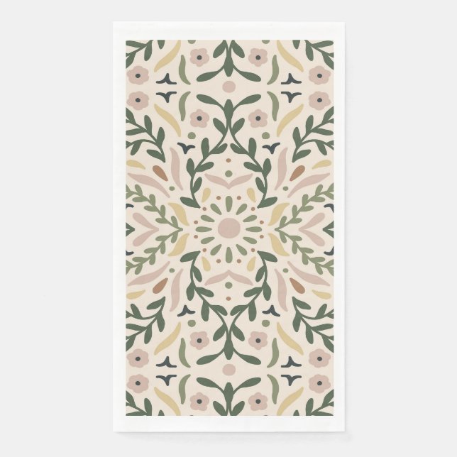 Botanical Garden Floral Napkin (Front)