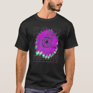 Botanical Garden Flower Retro 90s Vaporwave Sunflo T-Shirt