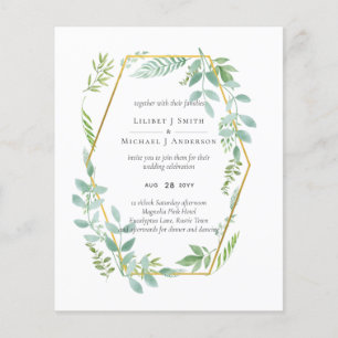 Botanical Garden Leaves Greenery Wedding Flyer