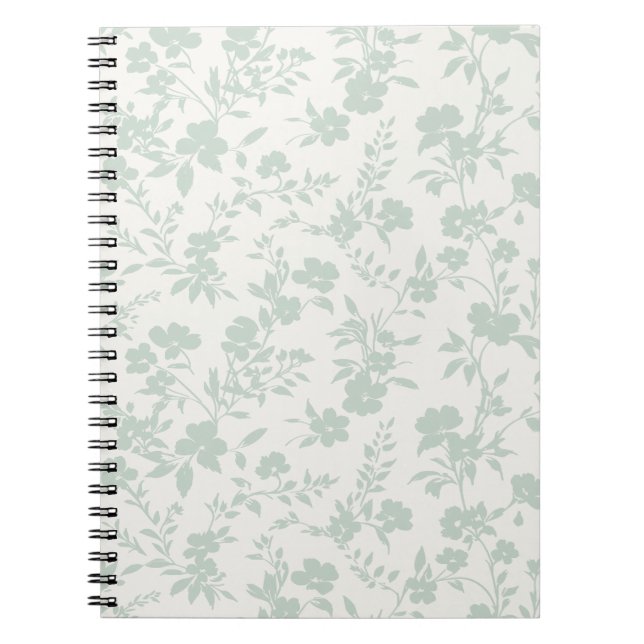 Botanical Garden Mutes Sage - Neutral Notebook (Front)