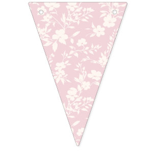 Botanical Garden Neutral - Blush Pink Bunting Flags