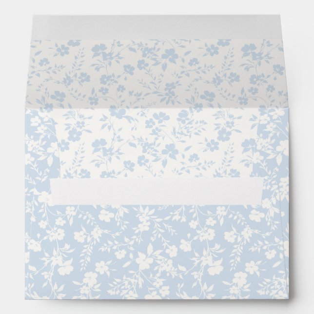 Botanical Garden Neutral - Powder Blue Envelope (Back (Bottom))