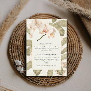 Botanical Garden Orchid Wedding Enclosure Card