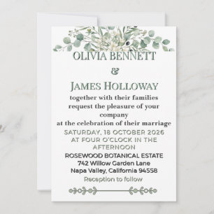 Botanical Garden Romance Wedding Invitation